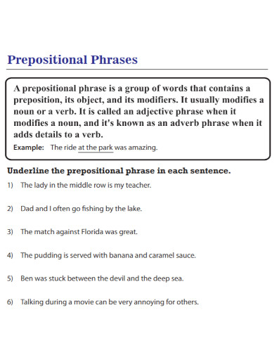 prepositional phrases with modifiers