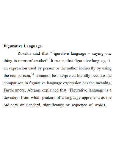 printable figurative language