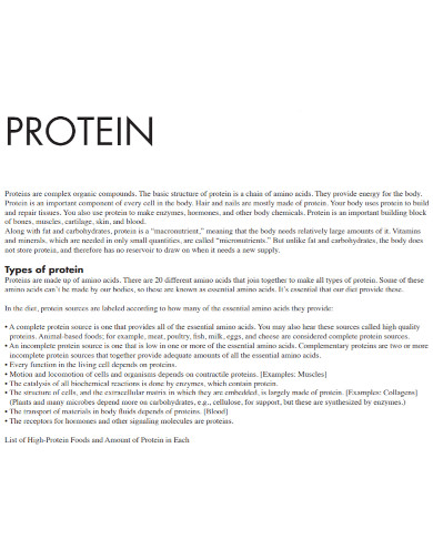 protein and its types