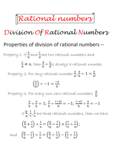 rational numbers learning