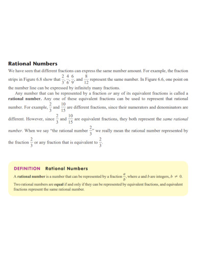 rational numbers and fractions