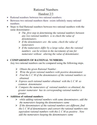 rational numbers in pdf