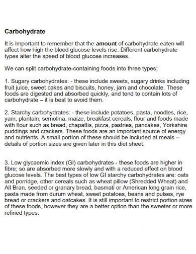 reducing carbohydrates