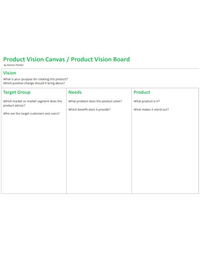 simple product vision board