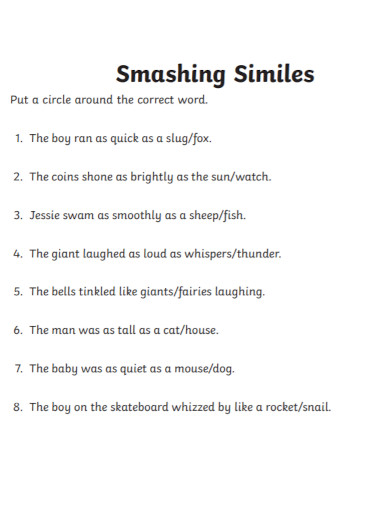 smashing similes