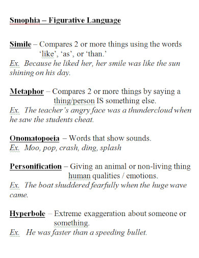 smophia figurative language