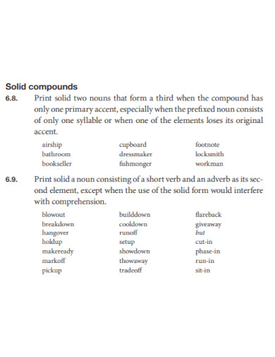 solid compounds