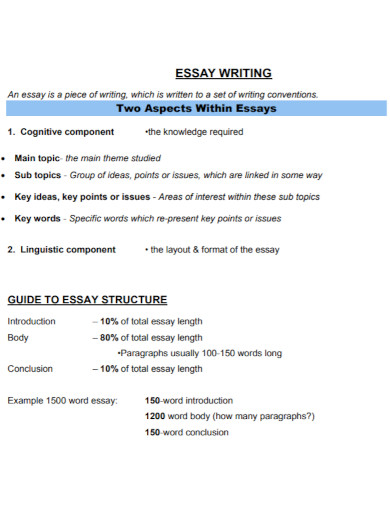 standard essay writing