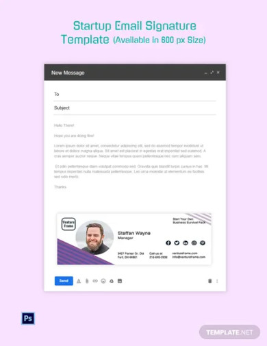 startup email signature template