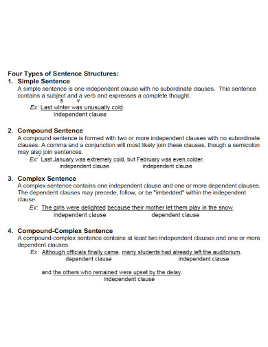 structural compound sentences