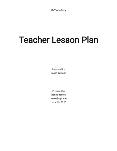 teacher lesson plan template