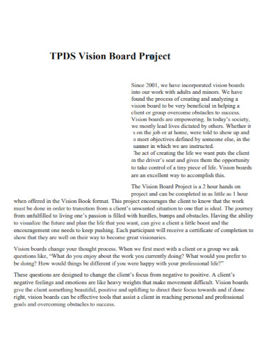 vision board project