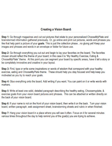 vision board steps