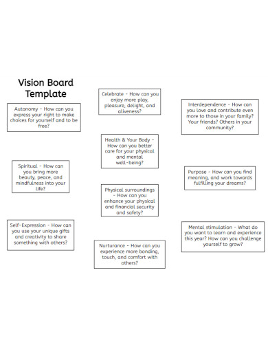 vision board template in pdf