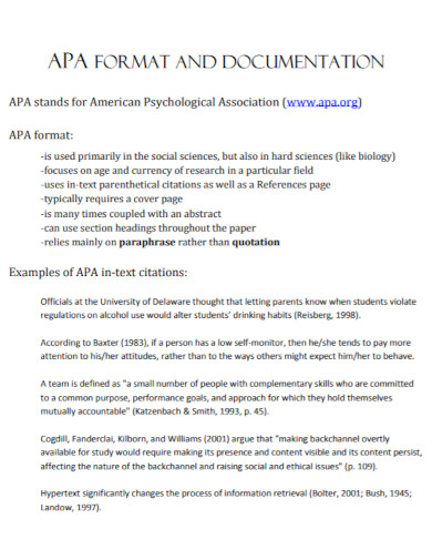 24+ APA Format Book - Examples, PDF | Examples