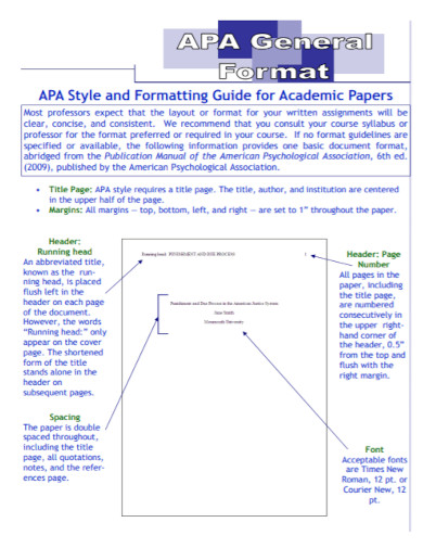 apa format for academic papers
