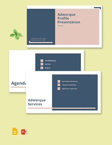 advertising agency profile presentation template