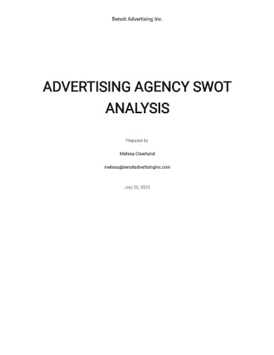 agency swot analysis template