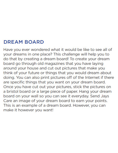 basic dream board example