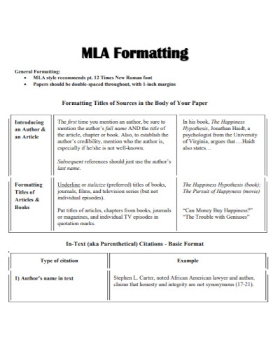 basic mla formatting in pdf