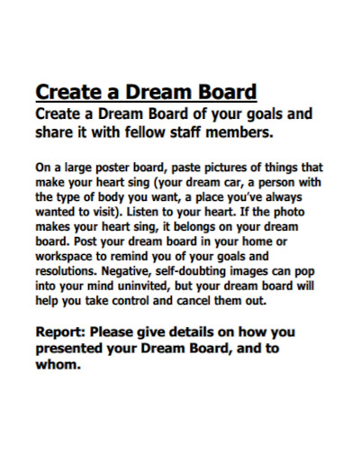 creation of dream board