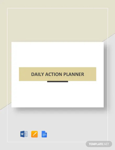 daily action planner template
