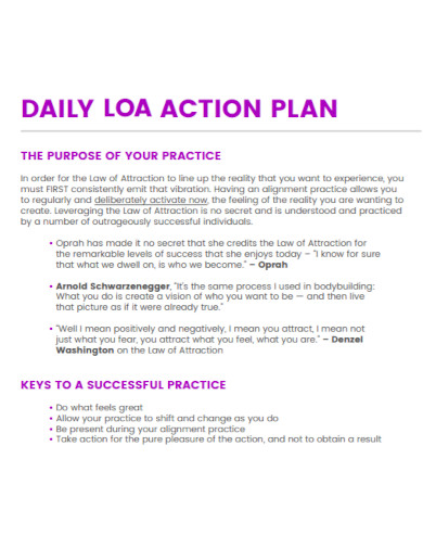 daily loa action plan