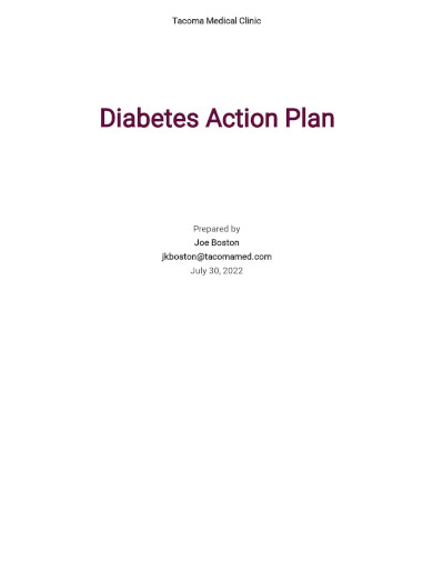 Diabetes Action Plan 10 Examples Format Pdf Examples 8735