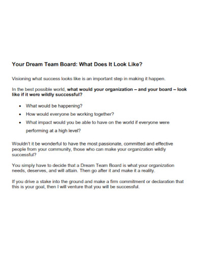 dream team board