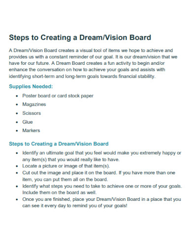 dream and vision board