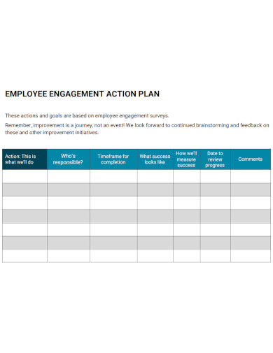 employee action plan worksheet