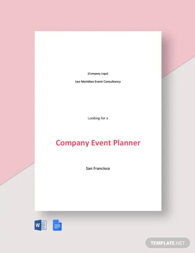 free company event planner job description template