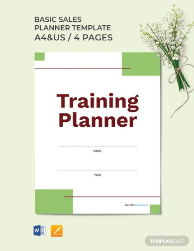 free sample training planner template