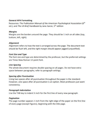 general apa formatting in pdf