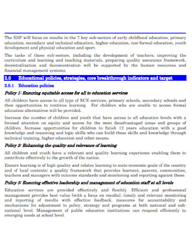 top 10 strategic education plan