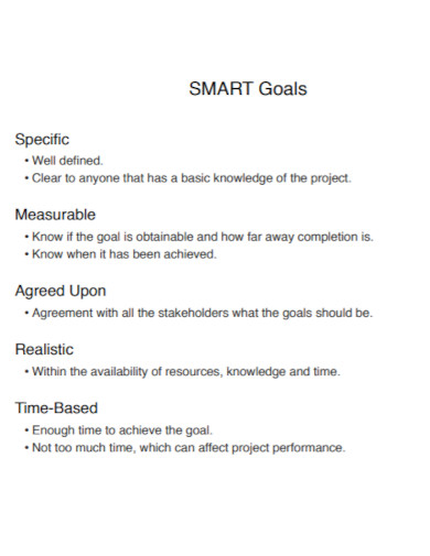 project smart goals