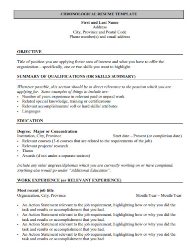 resume summary with skills