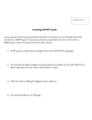 smart goals handout in doc