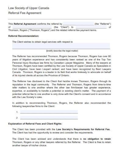 basic referral fee agreement