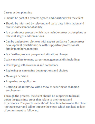career action planning