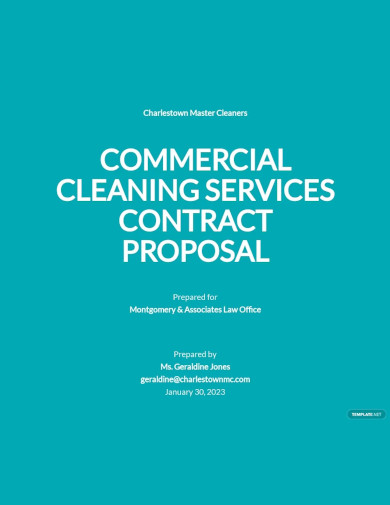 commercial cleaning services contract proposal template
