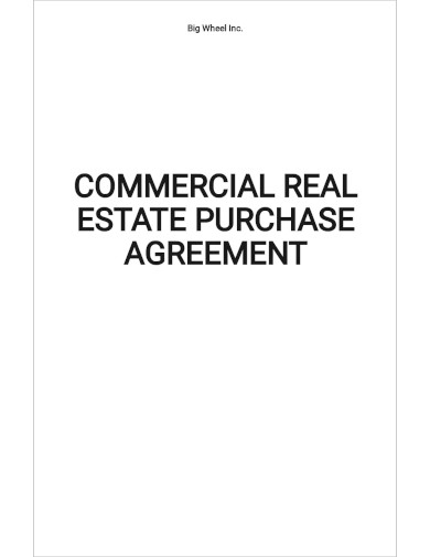 commercial real estate purchase agreement template