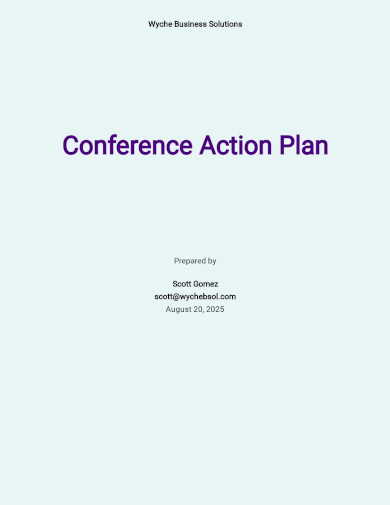 conference action plan template