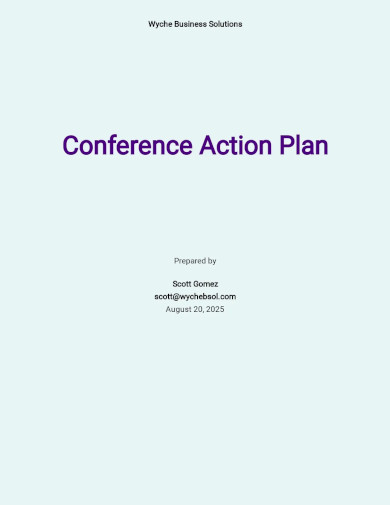 Conference Action Plan Template