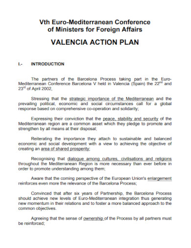 conference valencia action plan