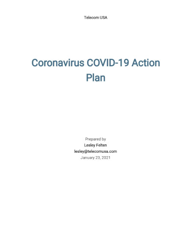 coronavirus covid 19 action plan template