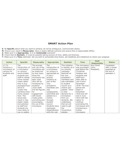 draft smart action plan