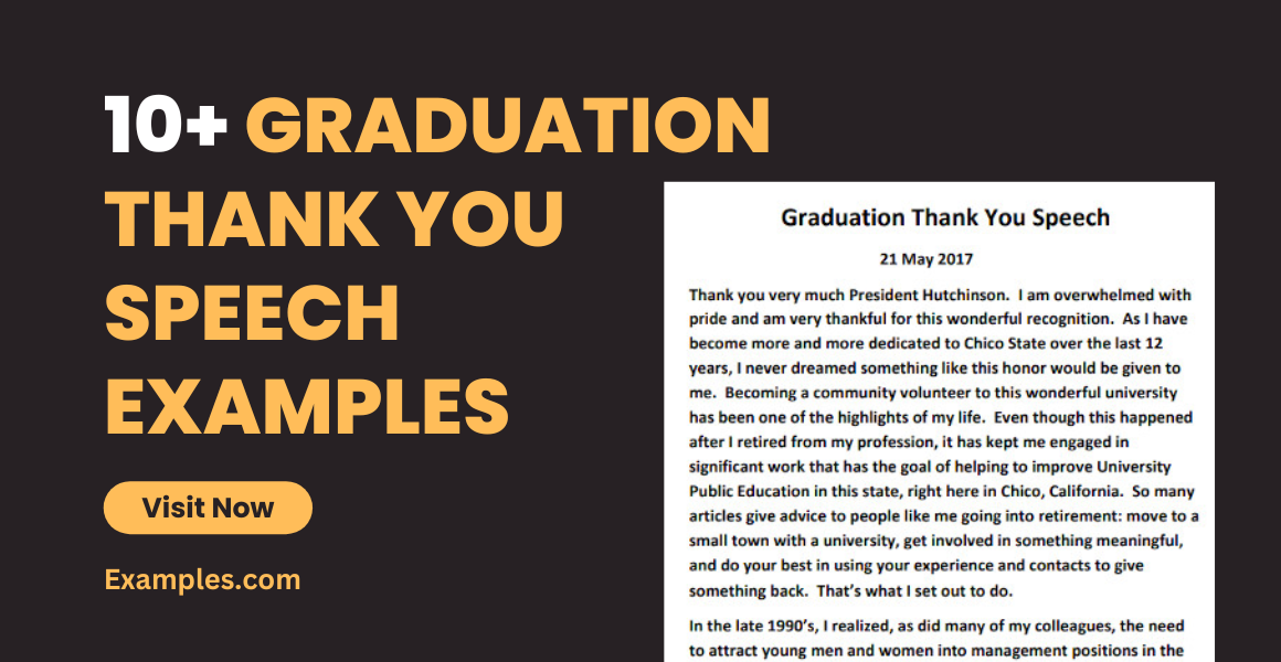 Graduation Thank You Speech Examples