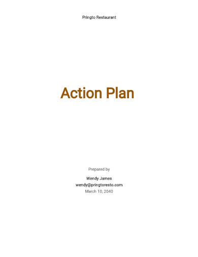one page strategic action plan template