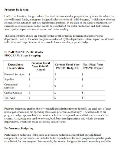 program budgeting in pdf